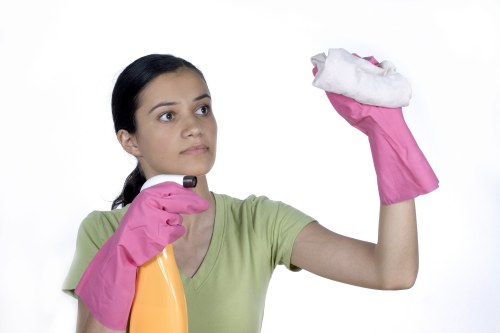 Local cleaner vacuuming a family home in Watford