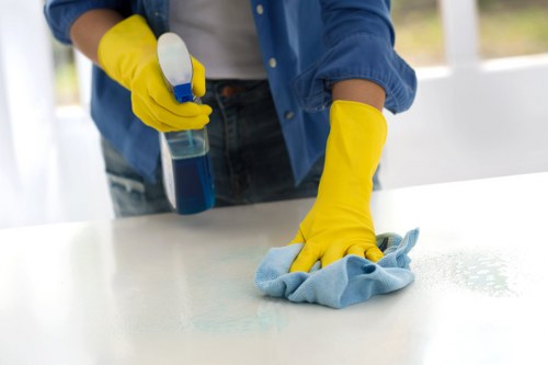 Cleaning company staff carrying out an agreed service