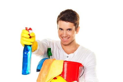 Deep cleaning tile, stone, and vinyl floors with specialist equipment